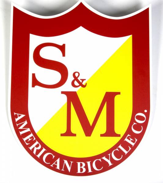 S&M STICKER SHIELD LOGO BIG SINGLE Red/White/Yellow