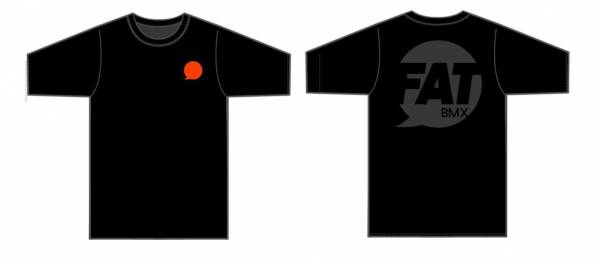 FAT BMX T-SHIRT "SPEECH BUBBLE" Black