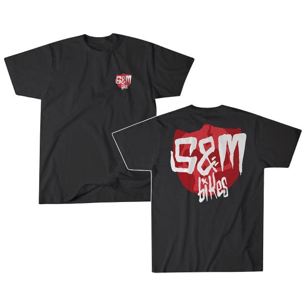 S&M T-SHIRT SKULLSHIELD L or XL Black