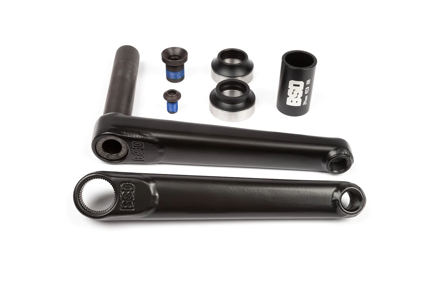 BSD CRANKS SUBSTANCE XL V2 incl MidBB 165mm Flat Black