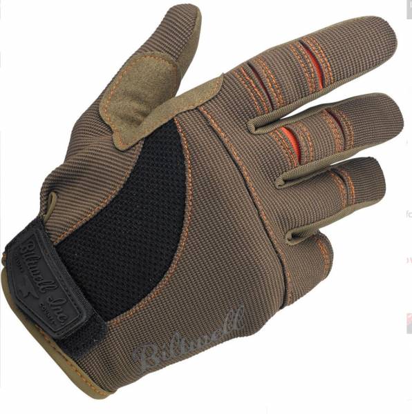 BILTWELL MOTO GLOVES XL Brown/Orange