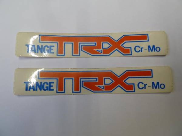 TANGE TRX FORK STICKER PAIR Clear/Red/Blue