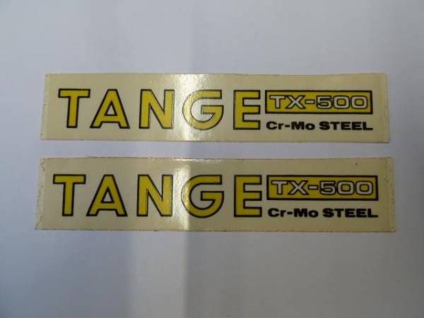 TANGE TX500 FORK STICKER PAIR Clear/Yellow/Black