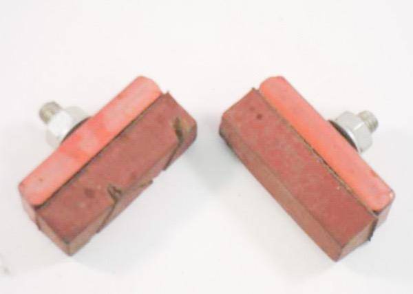 02 BRAKE PADS BMX SUPERHARD PAIR Red