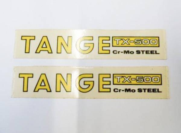 04 TANGE TX500 FORK STICKER PAIR Clear/Yellow/Black