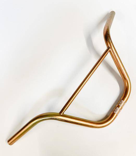 09 HANDLEBAR STEEL 610 x 190mm NOS Galvanised Gold