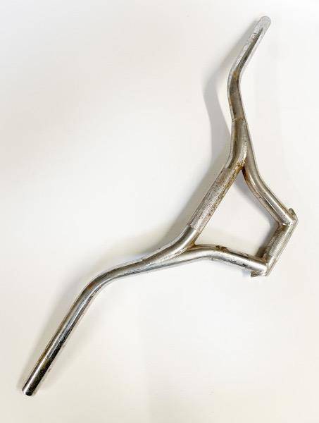 09 HANDLEBAR CHROMOLY HARO 1988 KNEESAVER 29”x 8.25” Cracked & Bent  Rusty Chrome