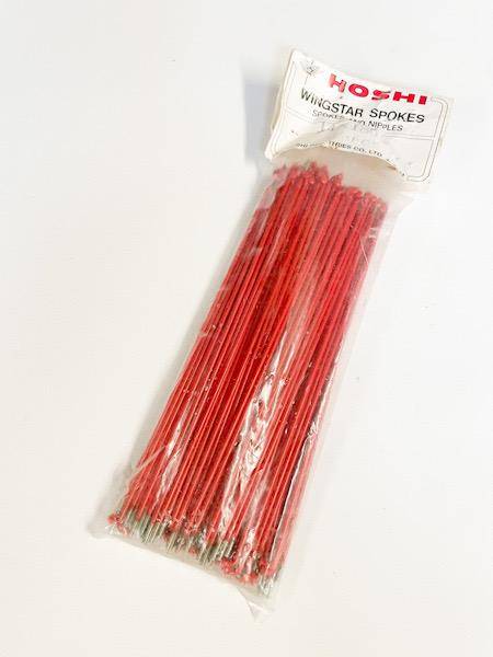 18 HOSHI WINGSTAR SPOKES 14G x 186mm 100pc Red