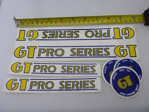 04 STICKERSET COPY FRAME GT PRO SERIES Clear/Yellow/Blue