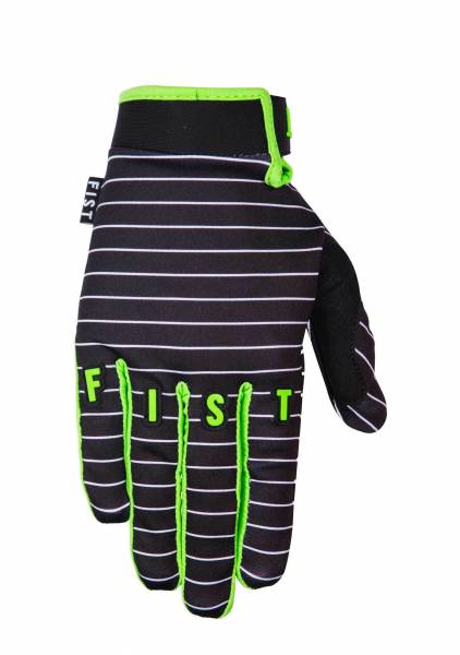 FIST GLOVES “STRIPE” XS or L Black/Green