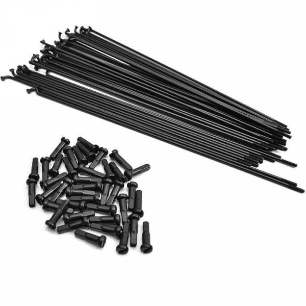 MISSION STAINLESS SPOKES INCL NIPPLES 184MM Black