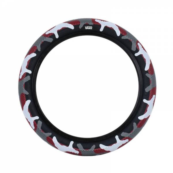 CULT VANS TIRE 16 INCH x 2.30" Grey Red Camo Black