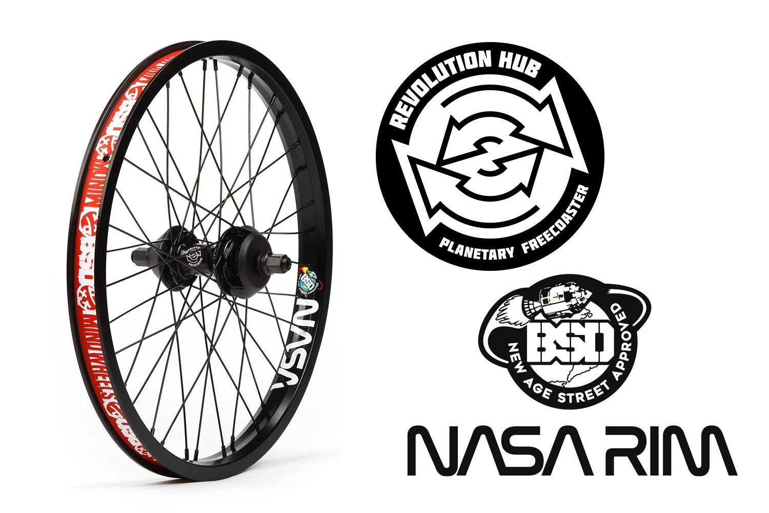 BSD MIND WHEEL REAR RHD or LHD REVOLUTION X NASA RIM Black